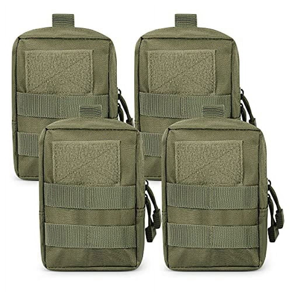 Gogoku 4-Pack Molle Pouch Tactical Molle Pouches Compact Utility EDC Waist  Bag Pack Green
