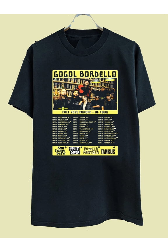 Gogol Bordello Fall 2025 European Tour T Shirt Full Size S-5XL