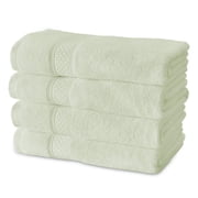 Gogreen 100% Cotton 4-Pack Bath Towel Sets of 4, Bath Towel Highly Absorbent Towels for Bathroom, Gym, Hotel (Saga Green)