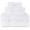 thumbnail image 1 of Gogreen 100% Cotton Bath Towel Sets of 6 Pieces, 2 Bath Towels 2 Hand Towels 2 Washcloths, Highly Absorbent Towels for Bathroom, Gym, Hotel (White), 1 of 8