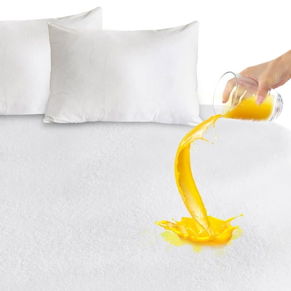 Gogreen 100% Waterproof Warm Coral Fleece Mattress Protector Queen Size, Breathable Soft, Fitted Style with Stretchable Pockets Mattress Cover for Bed (White, Queen 60"x80")