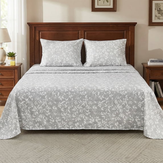 Gogreen 100% Cotton 4PC Deep Pocket California King Sheet Set Fit 16", Breathable Super Soft Cal King Sheet Set, Luxury Hotel Style Home Decor Cal King Bed Sheet Set, Gift for Women, Men