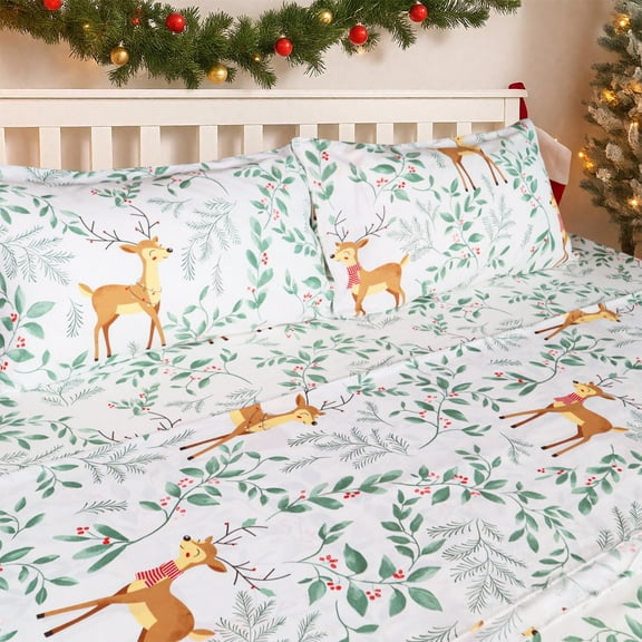 Gogreen 4PC Deep Pocket King Sheet Set Fit 16", Breathable Microfiber Super Soft King Size Sheet Set, Luxury Hotel Style Home Decor King Bed Sheet Set, Gift for Women, Men