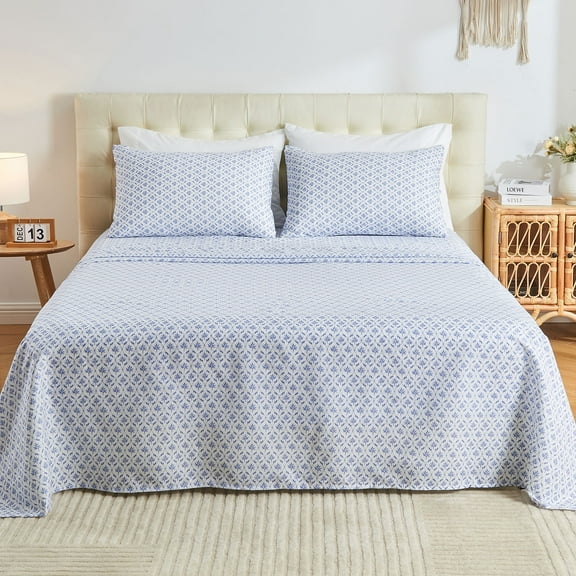 Gogreen 4PC Deep Pocket Queen Sheet Set Fit 16", Breathable Microfiber Super Soft Queen Size Sheet Set, Luxury Hotel Style Home Decor Queen Bed Sheet Set, Gift for Women, Men