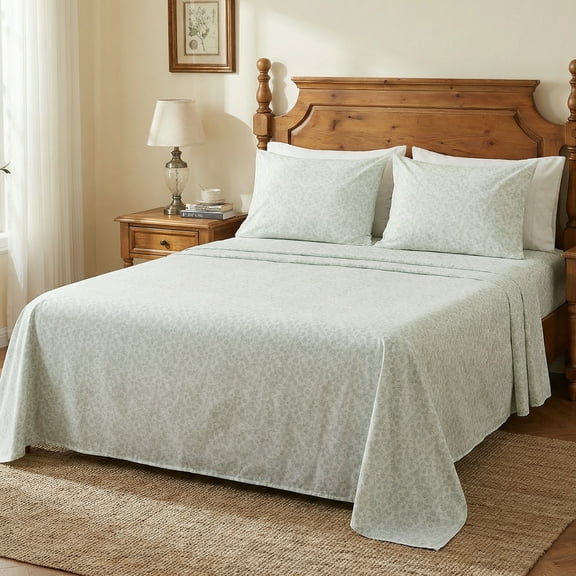 Gogreen 100% Cotton 3PC Deep Pocket Twin Sheet Set Fit 16", Breathable Super Soft Twin Size Sheet Set, Luxury Hotel Style Home Decor Twin Bed Sheet Set, Gift for Women, Men