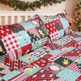 thumbnail image 1 of Gogreen Christmas Queen Sheet Set 4-Piece, Microfiber Bed Sheets Deep Pocket, Soft Breathable Wrinkle Resistant Holiday Bedding(Christmas Cartoon), 1 of 8