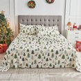 thumbnail image 1 of Gogreen Christmas Queen Sheet Set 4-Piece, Microfiber Bed Sheets Deep Pocket, Soft Breathable Wrinkle Resistant Holiday Bedding(Christmas Forest), 1 of 8