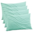 thumbnail image 1 of Gogreen Bamboo Rayon Waterproof Pillow Protector, Breathable Pillow Cover, Cooling Pillow Case Protector with Zipper, Super Soft Pillow Case Cover with Zipper (4 Packs, King 20"x36", Spa Blue), 1 of 9
