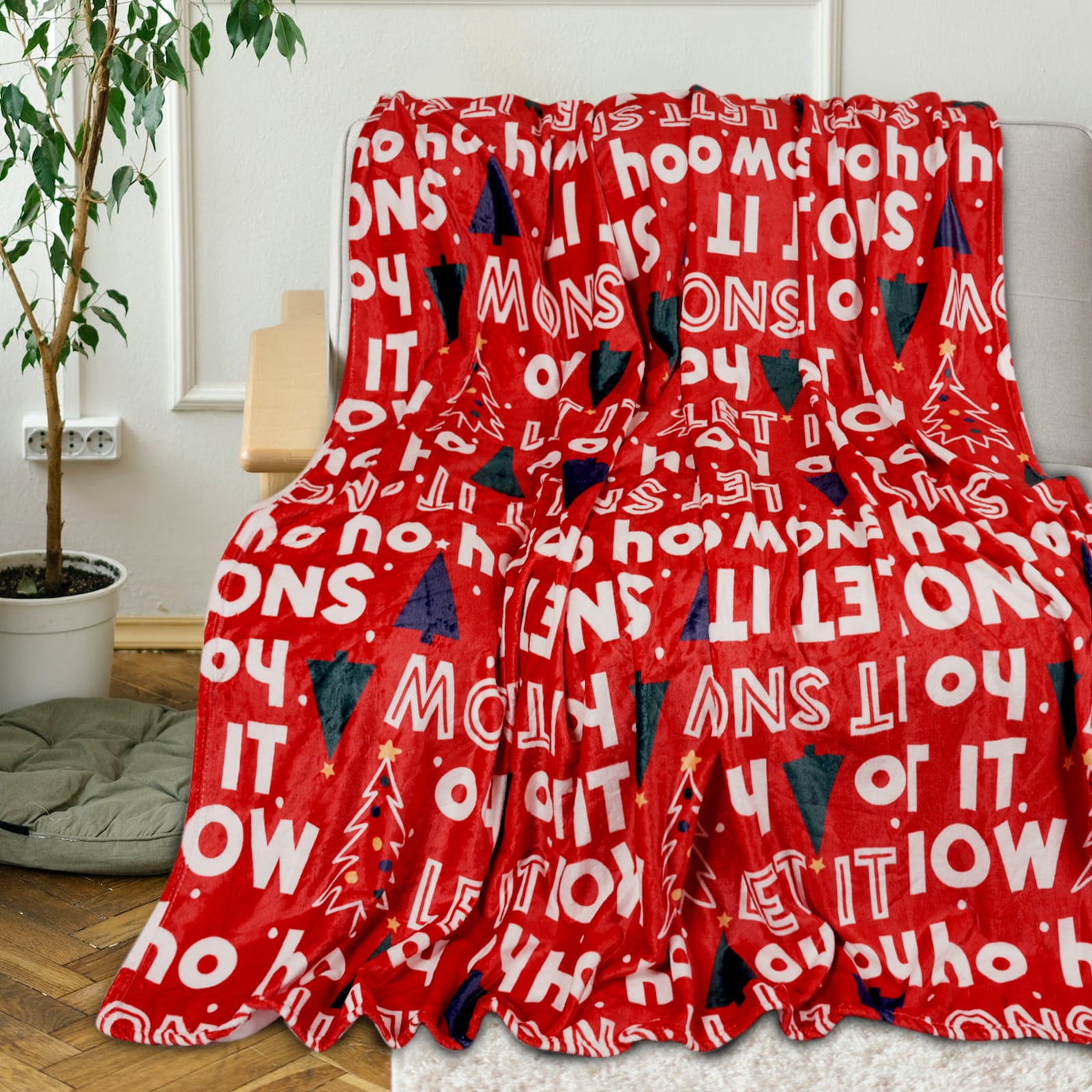 Gogreen Christmas Fleece Throw Blankets for Couch & Bed Lightweight