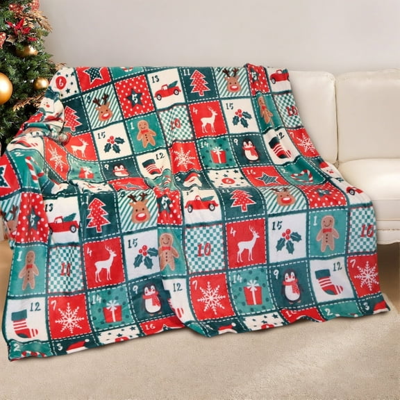 GOGREEN Cozy Blanket Printed Blanket Throw Christmas Blanket - 300 GSM Fleece Blanket Throw Size Blanket for Home Decoration, Ultra Soft Blanket Microfiber Throw Blanket (Throw - 50" x 60")