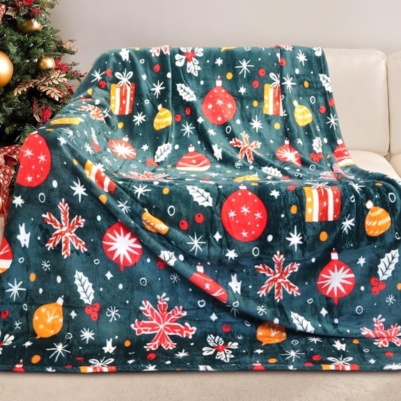 GOGREEN Cozy Blanket Printed Blanket Throw Christmas Blanket - 300 GSM Fleece Blanket Throw Size Blanket for Home Decoration, Ultra Soft Blanket Microfiber Throw Blanket (Throw - 50" x 60")