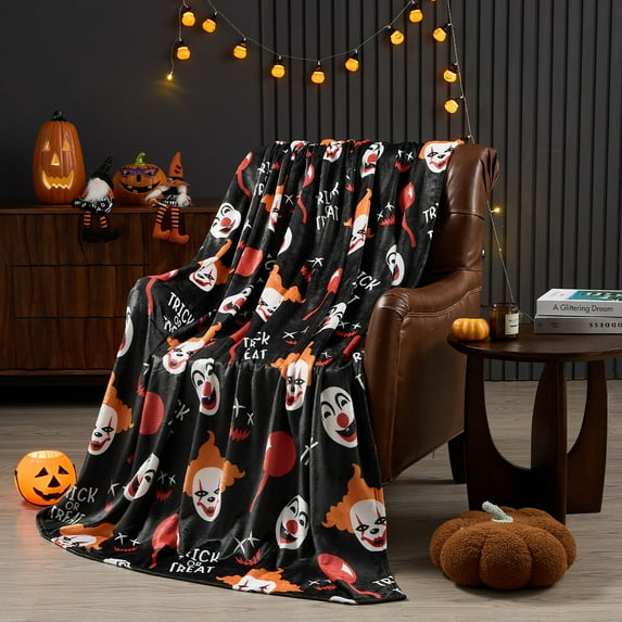 Gogreen Cozy Blanket Printed Blanket Twin Halloween Joker Blanket - 300 GSM Fleece Blanket Twin Size Blanket for Home Decoration - Ultra Soft Blanket Microfiber Twin Blanket (Twin - 60" x 80")