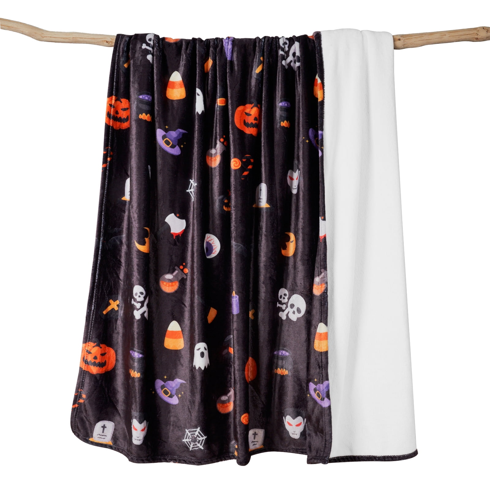 Gogreen Halloween Fleece Throw Blankets for Couch & Bed Lightweight