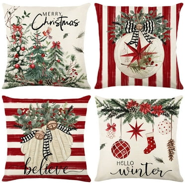 Gogreen  Phantoscope New Living Series Duplex Printing Decorative Throw Pillow Covers, 18" x 18", Christmas Gifts, Set of 4