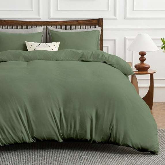 Hitime Luxury King Duvet Cover, Soft & Breathable Microfiber 3 Pieces King Bedding Sets, King Comfy Duvet Cover, with Zipper Closure