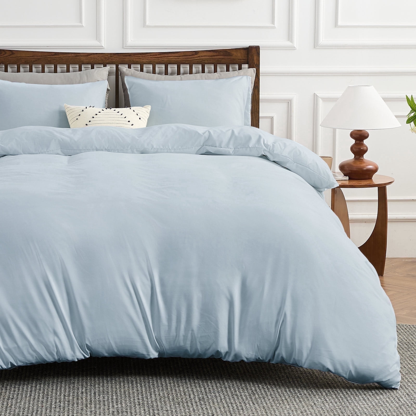 Hitime Luxury King Duvet Cover, Soft & Breathable Microfiber 3 Pieces King Bedding Sets, King Comfy Duvet Cover, with Zipper Closure