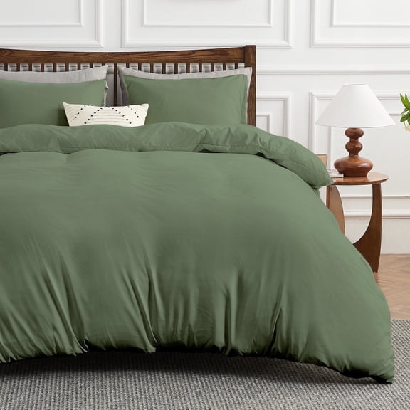 Hitime Luxury Queen Duvet Cover, Soft & Breathable Microfiber 3 Pieces Queen Bedding Sets, Queen Comfy Duvet Cover, with Zipper Closure
