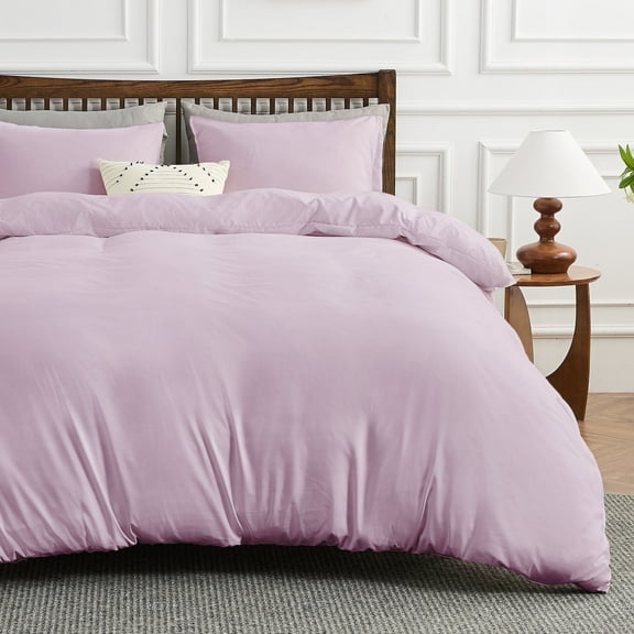 Hitime Luxury Twin Duvet Cover, Soft & Breathable Microfiber 3 Pieces Twin Bedding Sets, Twin Comfy Duvet Cover, with Zipper Closure