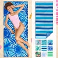 thumbnail image 1 of Gogreen Quick Dry Sand Free Beach Towel for Travel Pool Lightweight 71x32 In Absorbent Microfiber Oversized Towels Yoga Bath Camping Sport - Stylish Unique Gift - Blue Floral, 1 of 9