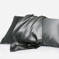 thumbnail image 1 of Gogreen Satin Pillowcase for Hair and Skin, Silk Satin Pillowcase 2 Pack, Pillow Cases Set of 2, Silky Pillow Cover with Envelope Closure (20"x36", Grey, King), 1 of 5
