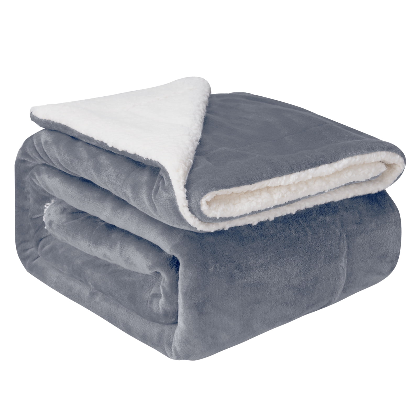 Gogreen Sherpa Fleece Throw Blanket for Couch Bed Sofa Adults Soft and