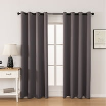 Gogreen Solid Thermal Insulated Grommet Blackout Curtains/Drapes for Bedroom Window (2 Panels, 42x63 inch, Grey)