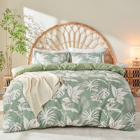 Gogreen Twin Duvet Cover Floral, Soft & Breathable Microfiber 3 Pieces Twin Bedding Sets, Pattern Twin Comfy Duvet Cover, with Zipper Closure (Gray Stripe, Twin)