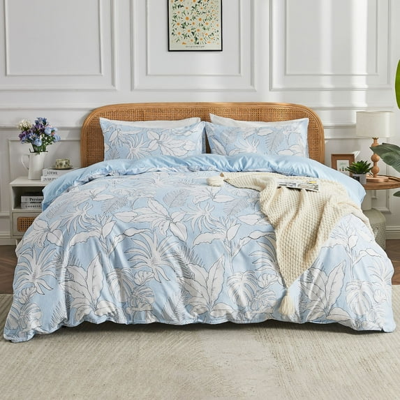 Gogreen Twin Duvet Cover Set, Soft & Breathable Microfiber 3 Pieces Twin Bedding Sets, Pattern Twin Comfy Duvet Cover Set, with Zipper Closure (Twin)