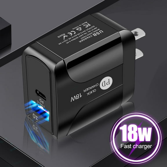 Gogusuu Clearance Sale Adapter US QC 3.0 Quick Charger 18W USB PD Plug Two Power Ports Travel Charger For Phone