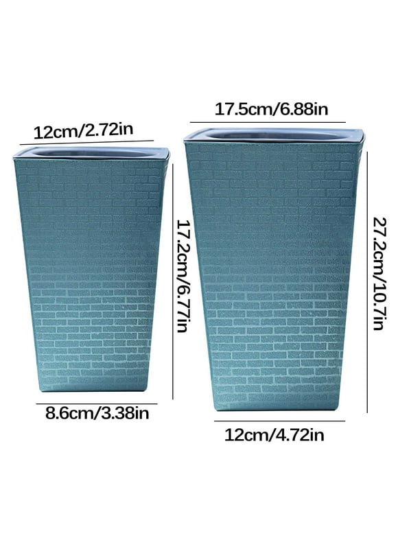 Gogusuu Clearance Sales Today Deals Prime Plastic High End Multi Color Water Storage Lazy Flower Pot Brick Pattern Imitation Metal Plastic Flower