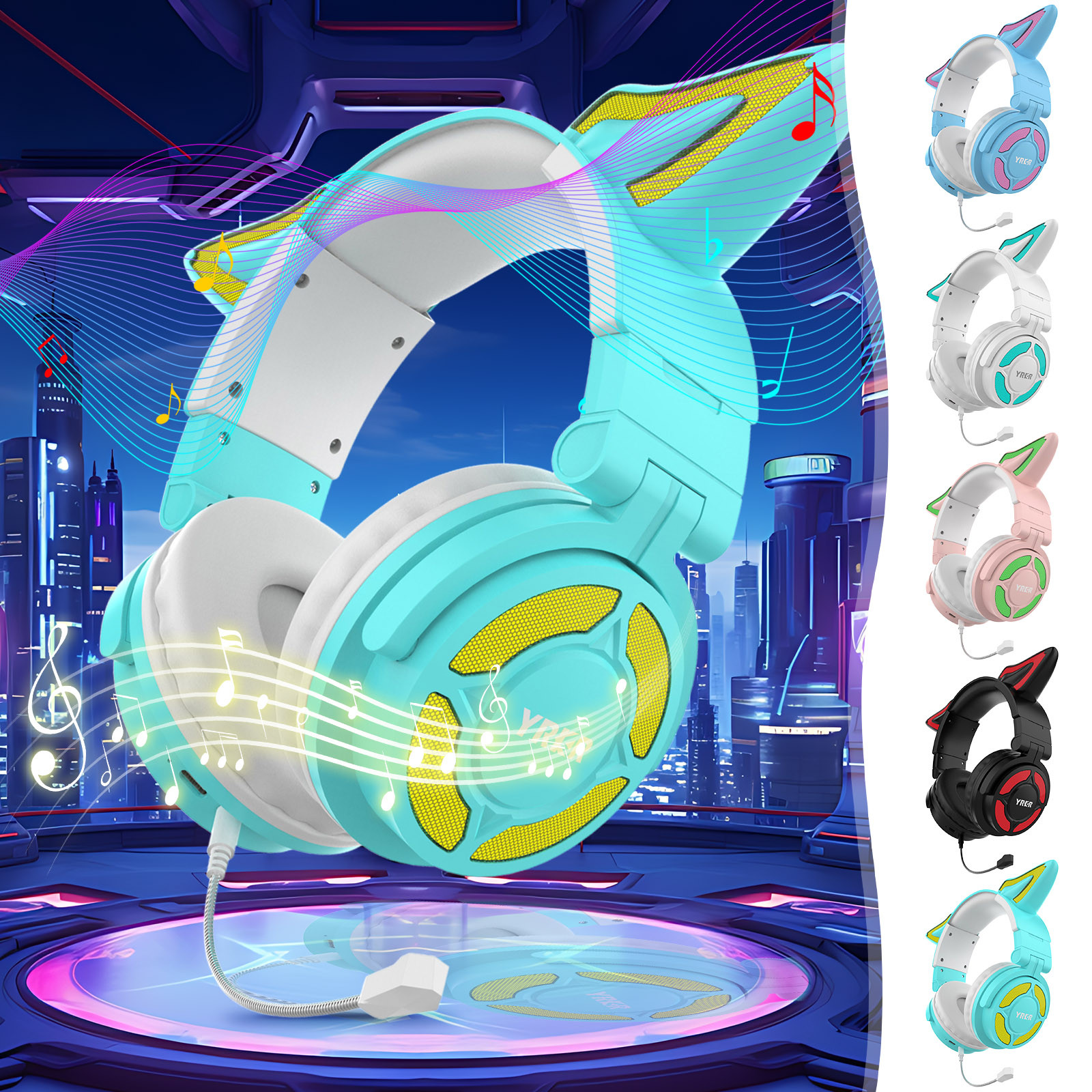 Gogusuu Clearance Wired and Wireless Gaming Headphones with Microphone