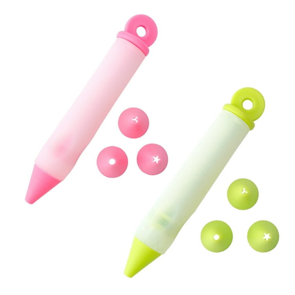 Gosuguu Icing Dispensers 2PC Baking Tools Ice Cream Cup Ice Tube Nozzle Dessert Decoration Cake Pen Cake DIY Graffiti Pen Squeezing Cream Pen