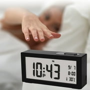 Gogusuu Piano Paint Smart Light Electronic Alarm Clock Time Date Temperature Week Display With Backlight, 2-speed Light