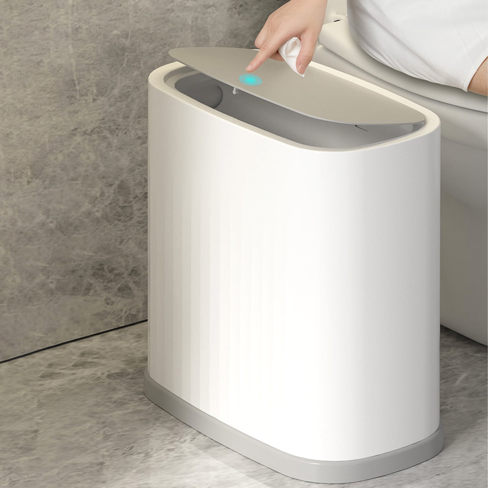 Gogusuu Trash Can，Garbage Cans for Kitchen Home Use Press-Top Flip-Lid ...