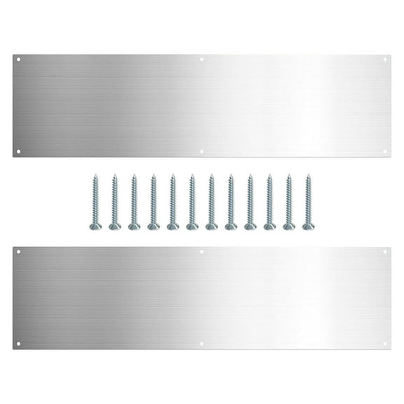 Goilinor 1 Set Door Wainscoting Door Kick Plate Convenient Door Kick Board Metal Door Kick Board