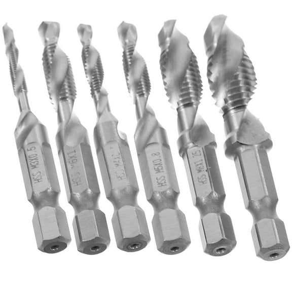 LEORX 1Set Drill Bit Set for Metal Wood Glass Plated Silver Steel Side Cutting Serrated Grooving