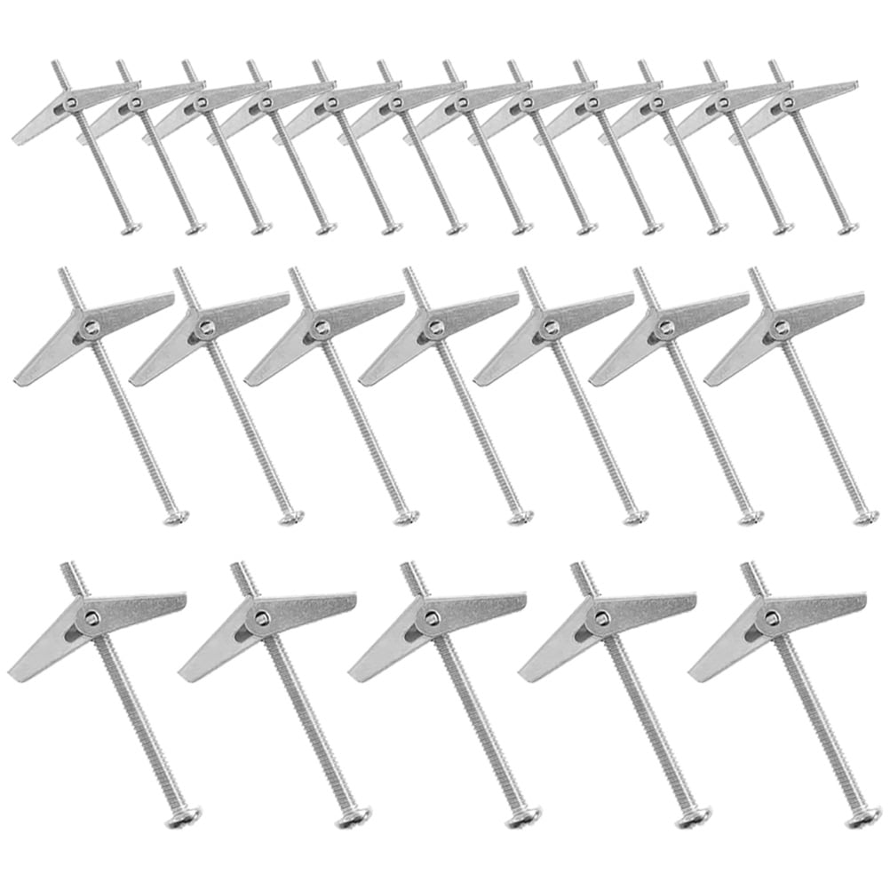 Goilinor 1 Set Drywall Anchor Heavy Duty Steel Toggle Anchor Wing Nut