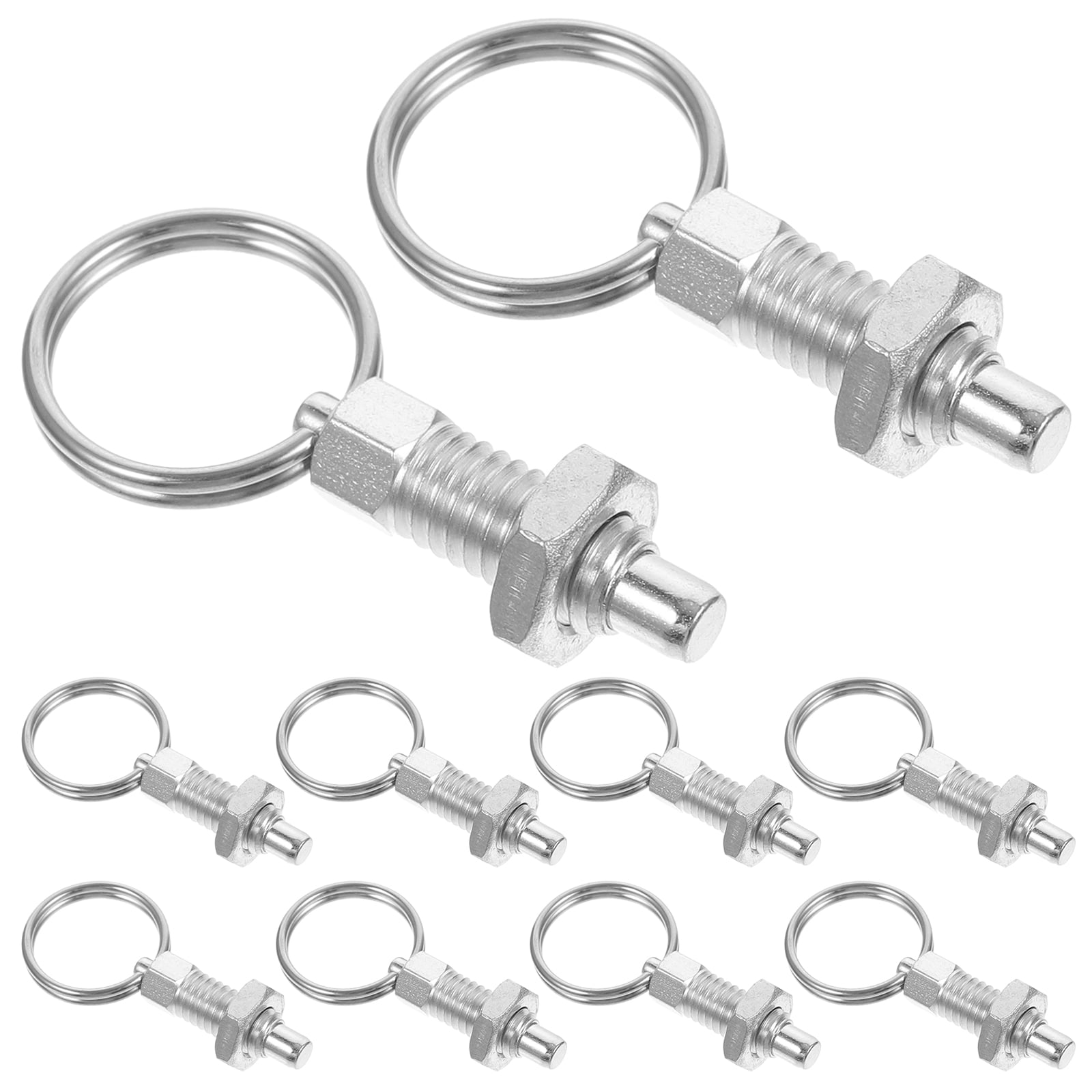 Goilinor 10pcs Greenhouse Bolts Greenhouse Pulls Rings Spring Plungers