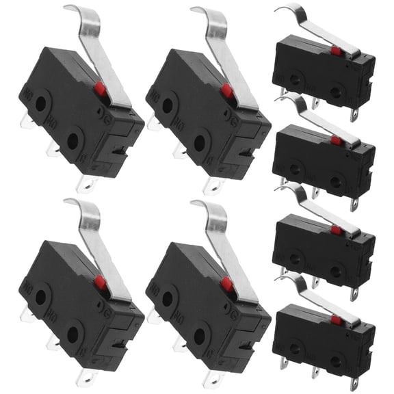 LEORX Limit Switch with Lever Arm Black 10Pcs 0.8In