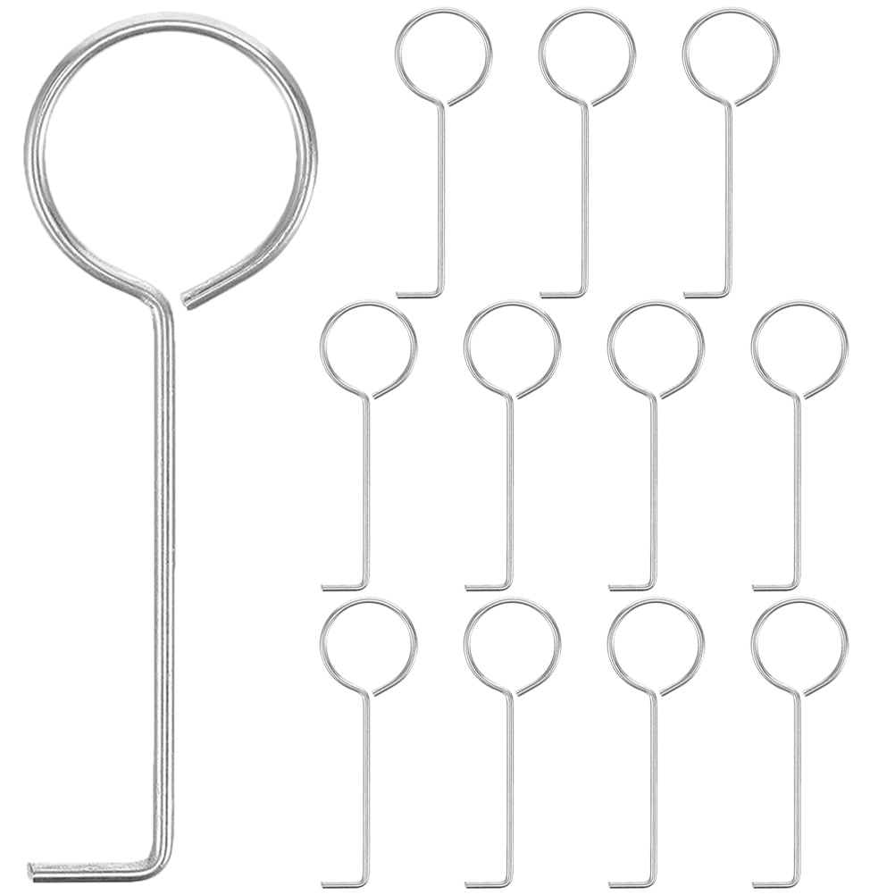 Goilinor 12Pcs Drain Lifting Hook Floor Drain Grate Hooks Lifting Hooks Floor Drain Removal Tool