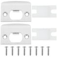 Goilinor 2 Sets Door Strike Plate Front Door Reinforcement Plates