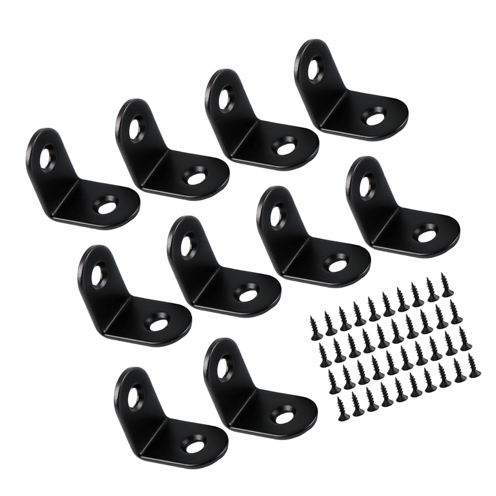 Goilinor 20pcs Corner Brackets L Brackets Shelf Brackets L