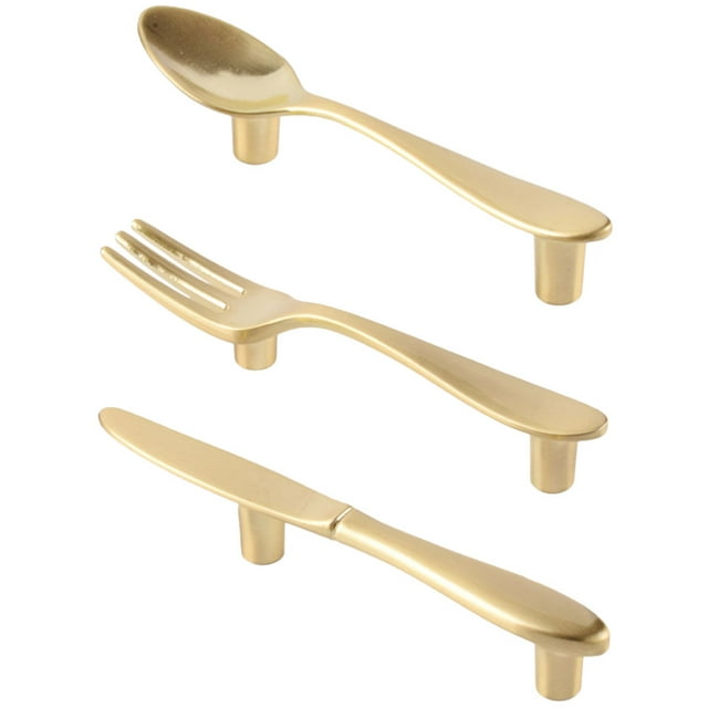 Goilinor 3pcs Tableware Themed Design Handles Handle
