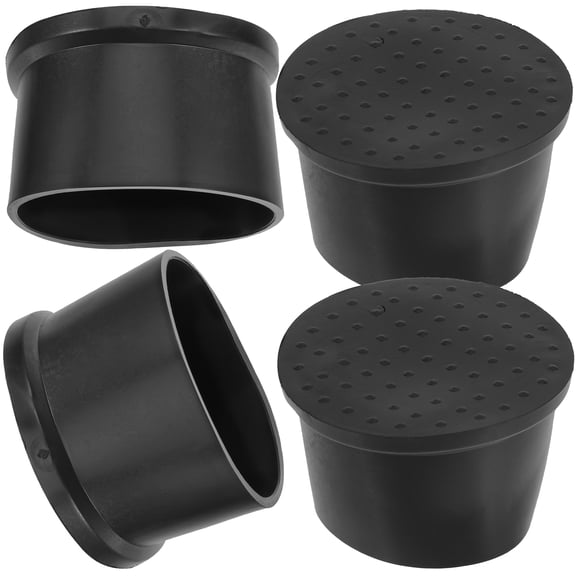 LEORX 4Pcs Round Rubber Caster Cups Chair Wheel Stoppers for Furniture with Noise Reduction