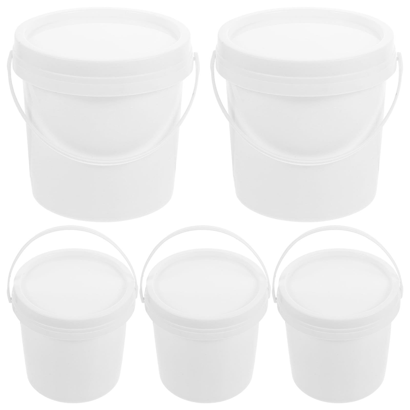 Goilinor 5 pcs Heavy Duty Bucket Sealing Water Pail Portable Water Pail