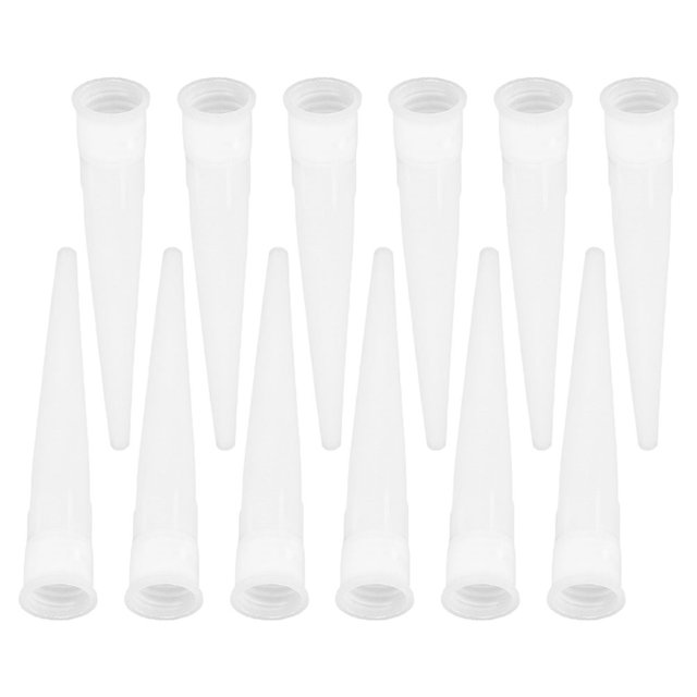 Goilinor 50pcs Durable Plastic Tube Nozzles Caulk Nozzles Disposable
