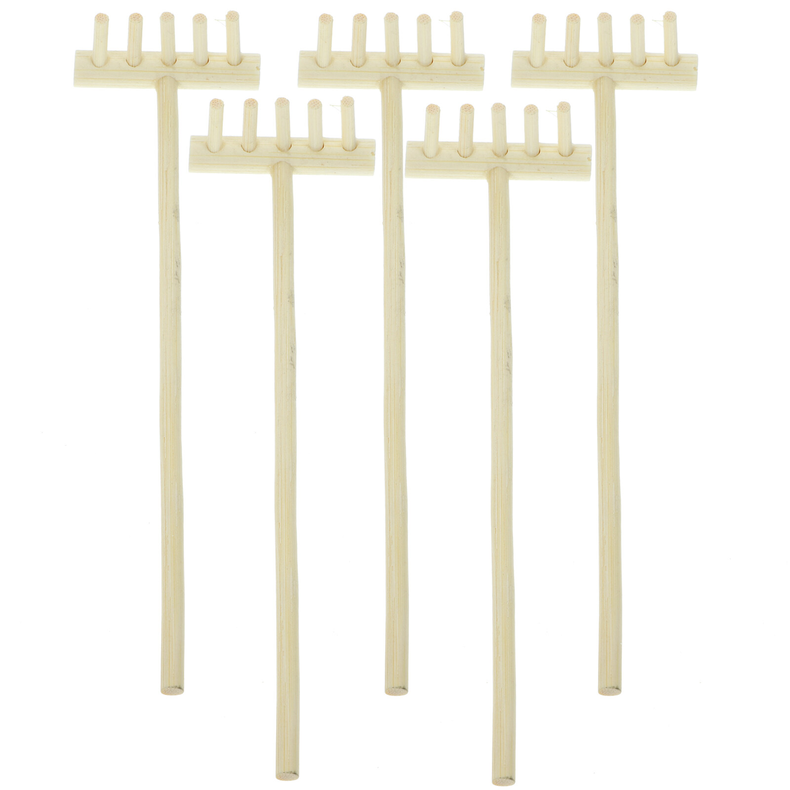 Goilinor 5pcs Portable Sandbox Rakes Crafts Small Sand Garden Rake