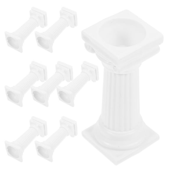 WINOMO Cake Pillars Columns Cake Support Plastic Support Tiered Cake Storage Holder Birthday 8Pcs