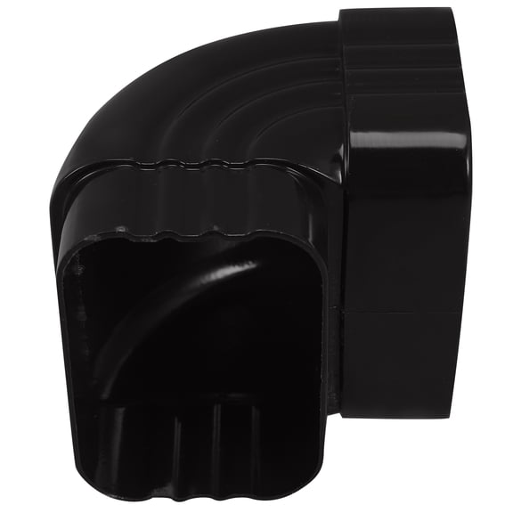 LEORX Black Aluminum Alloy Rain Downspout Elbow Connector Flexible Angle Adapter