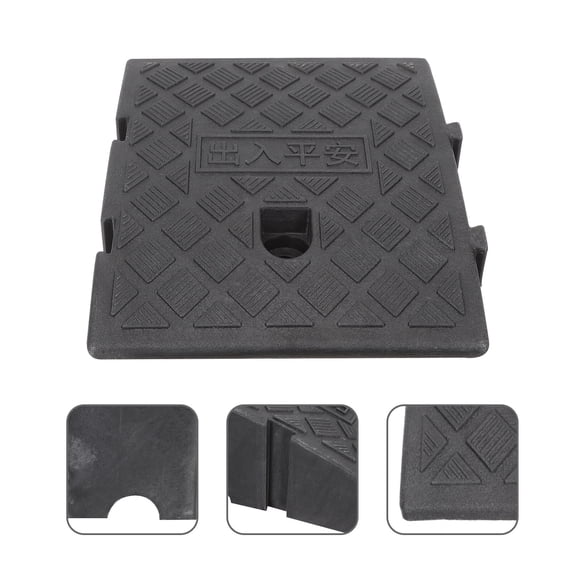 Goilinor Plastic Slope Ramp Plastic Threshold Ramp Portable Lightweight Outdoor Ramp